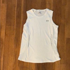 White under armor tank top